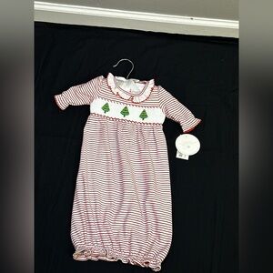 Edgehill Collection Red and White Striped Nightgown